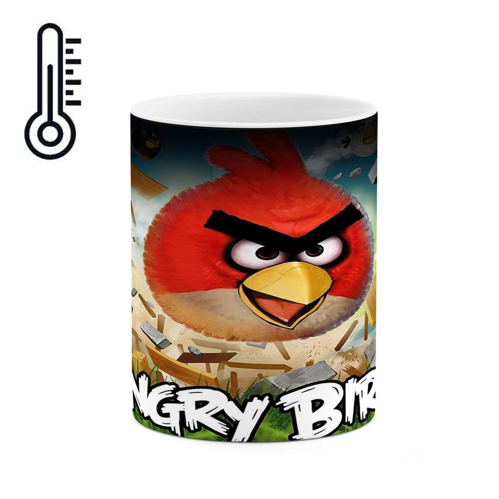 ماگ حرارتی طرح انیمیشن و بازی Angry birds  مدل mgph15109