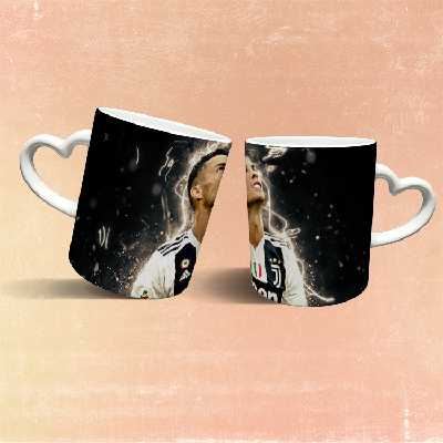 ماگ مدل دسته قلبی طرح رونالدو کد 85