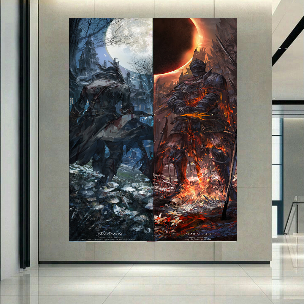 تابلو بوم طرح گیم مدل Bloodborne کد AR2334