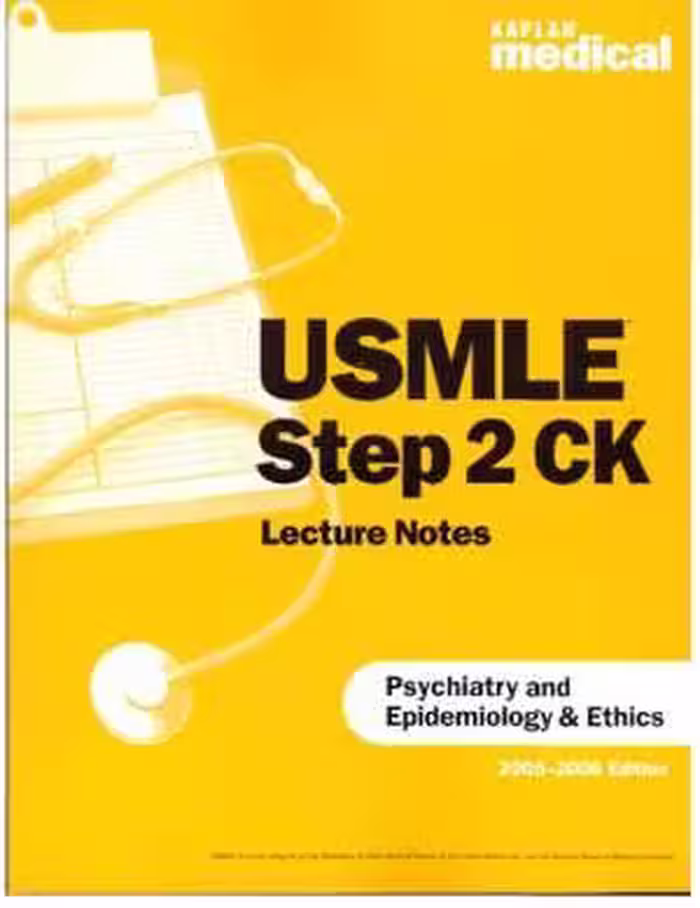 [PDF] دانلود کتاب Usmle Step 2 Lecture Notes - Psychiatry And Epidemiology &amp; Ethics, 2005