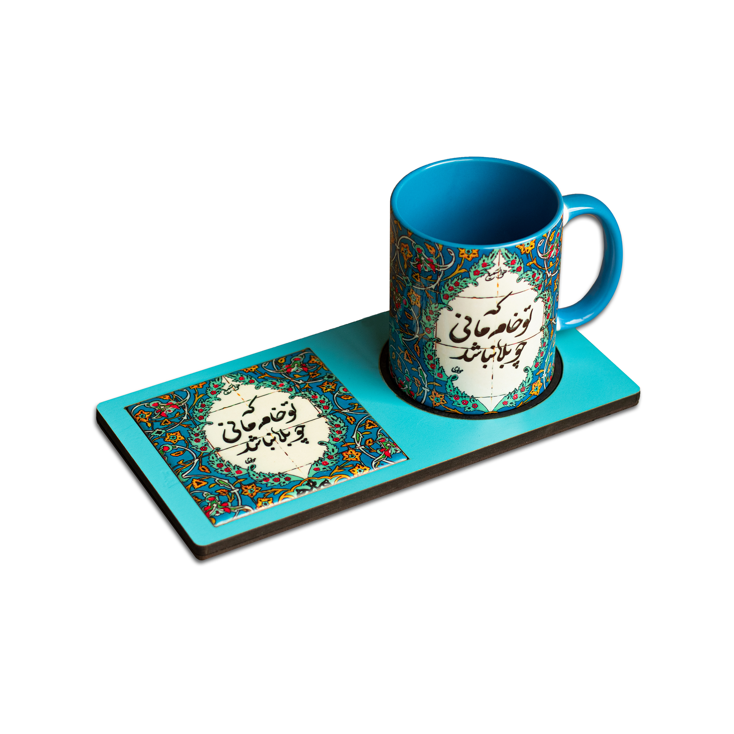 ماگ طرح دار بلا به همراه زیر لیوانی