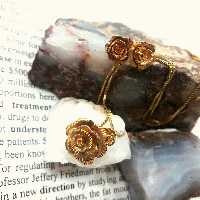 نیمست نقره گل رز آبکاری طلا 6.65گرم با بالاترین عیار نقره925