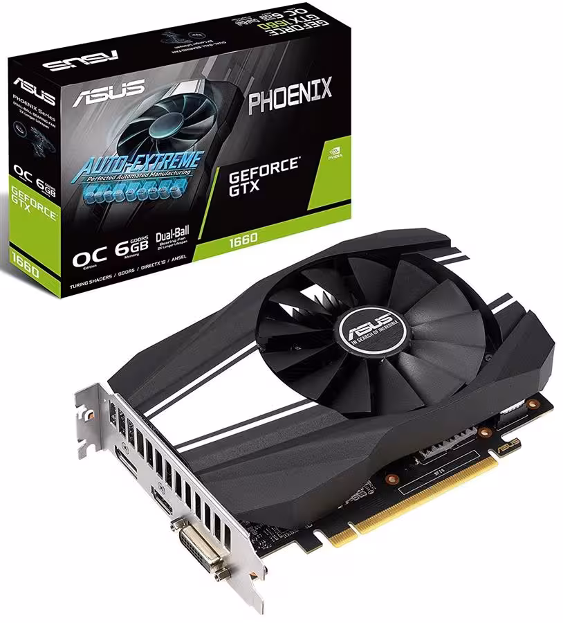 کارت گرافیک ایسوس مدل VGA ASUS PHOENIX GEFORCE GTX 1660 6GB | آرکا 90