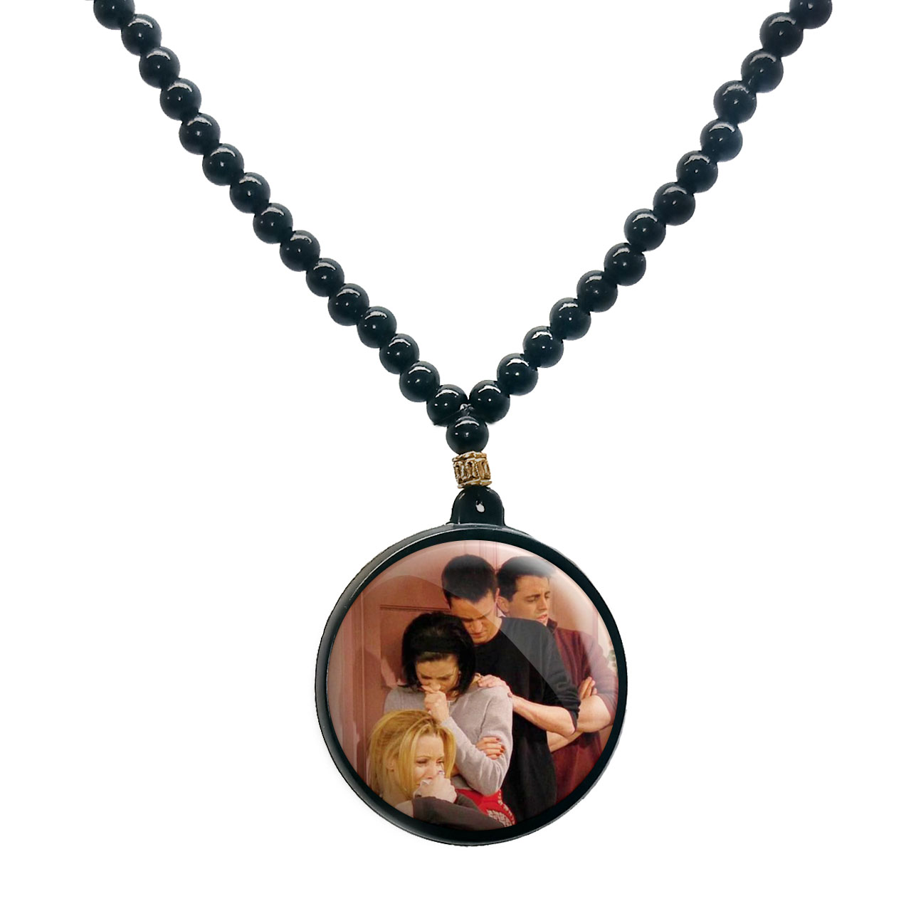 گردنبند پرمانه طرح فرندز کد pmd.18922 مدل دو طرفه