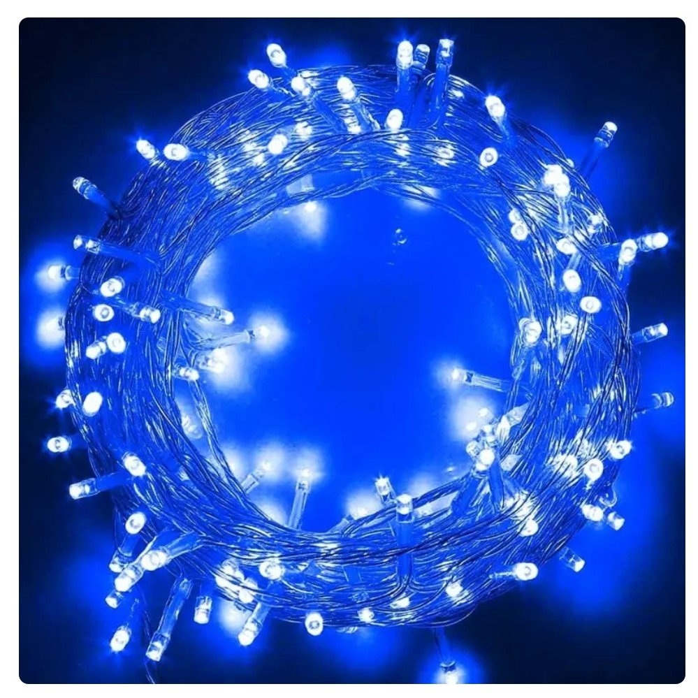 ریسه نوری سوزنی آبی 100 لامپ ال ای دی و 9 متری