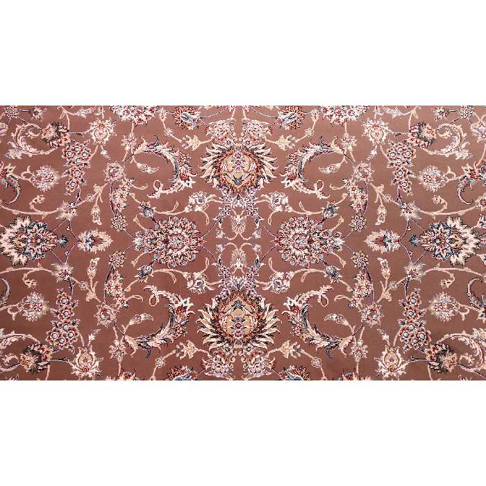 فرش ماشینی زمرد مشهد طرح افشان زمینه گردویی