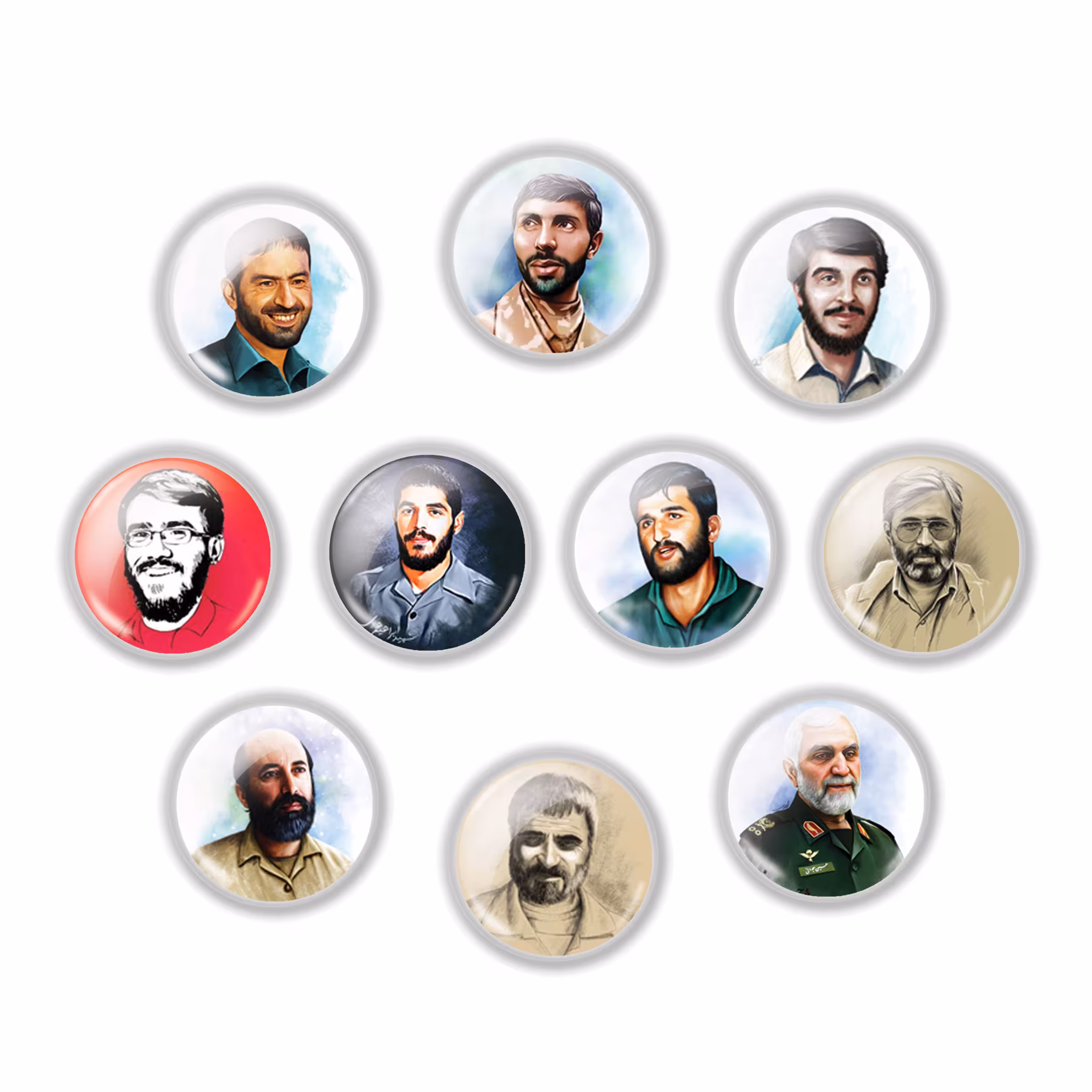 پیکسل مدل شهدا کد 02 مجموعه 10 عددی
