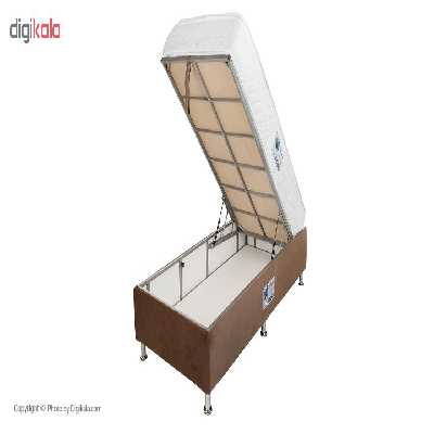 تخت خواب یک نفره آسایش باکس مدل AKA69 سایز 200 × 90 سانتی متر به همراه تشک طبی فنری