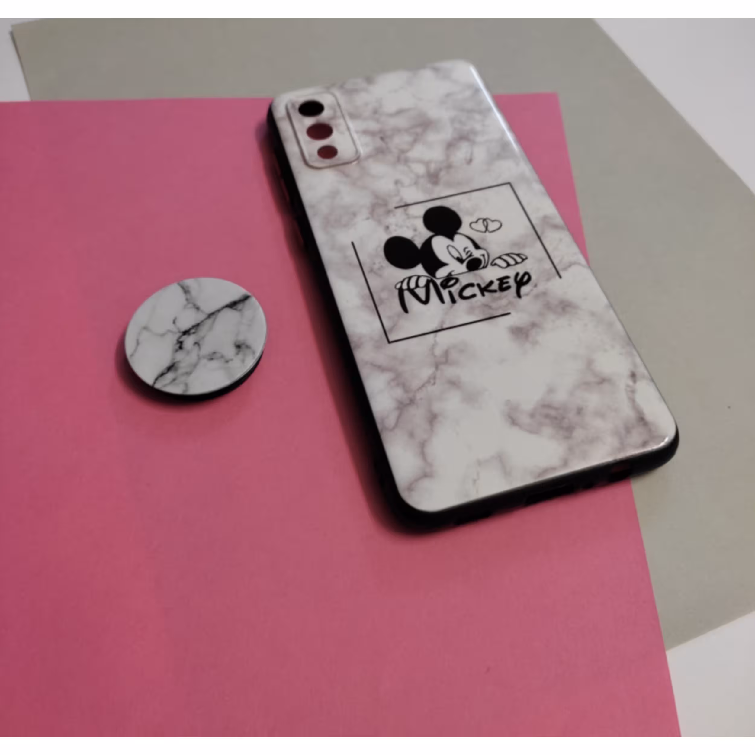 کاور  موبایل مدل Mickey Mouse Pop مناسب برای گوشی موبایل سامسونگ Galaxy A02 / M02 به همراه پایه نگهدارنده