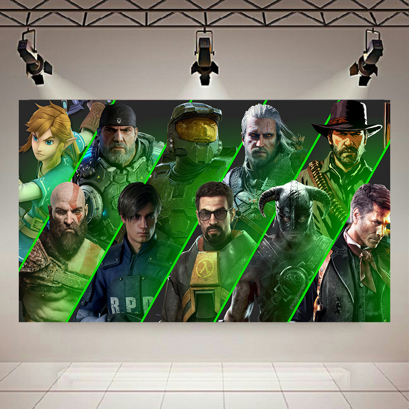 تابلو شاسی مدل تابلو شاسی طرح گیم مدل کاراکترها کد AR32169 | دنیای قاب