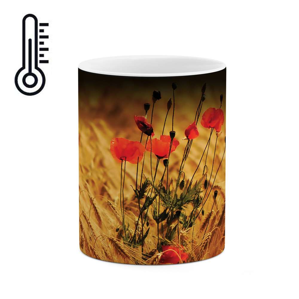 ماگ حرارتی طرح گل مدل mgh04476