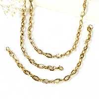 ست گردنبند و دستبند طرح طلا برند استیل کد9875