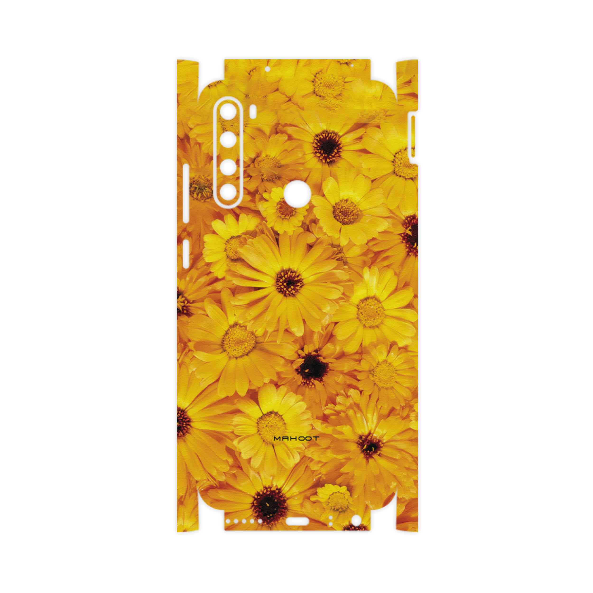 برچسب پوششی ماهوت مدل Yellow-Flower-FullSkin مناسب برای گوشی موبایل شیائومی Redmi Note 8 2021
