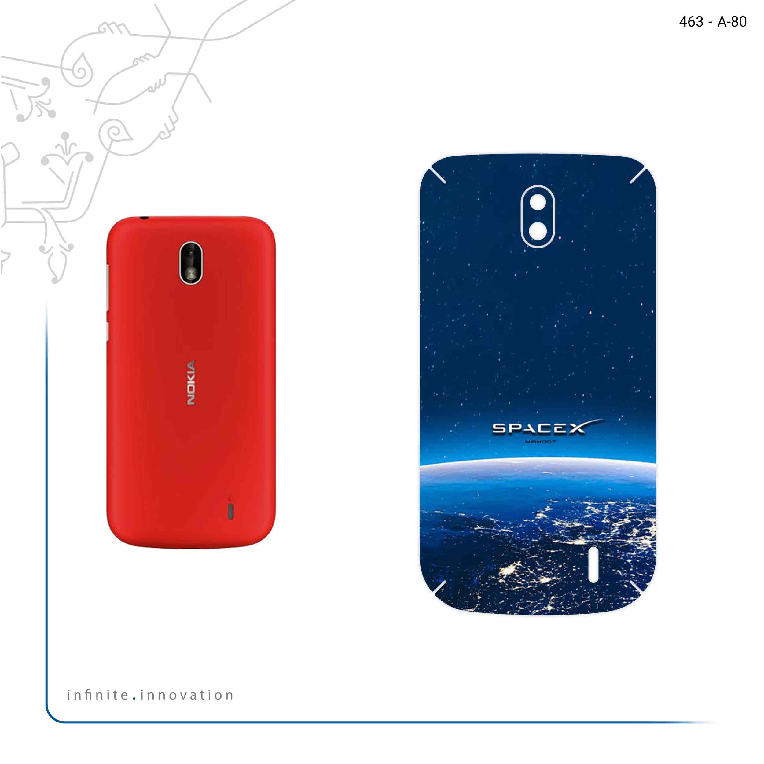 برچسب پوششی ماهوت مدل Space X مناسب برای گوشی موبایل نوکیا 1