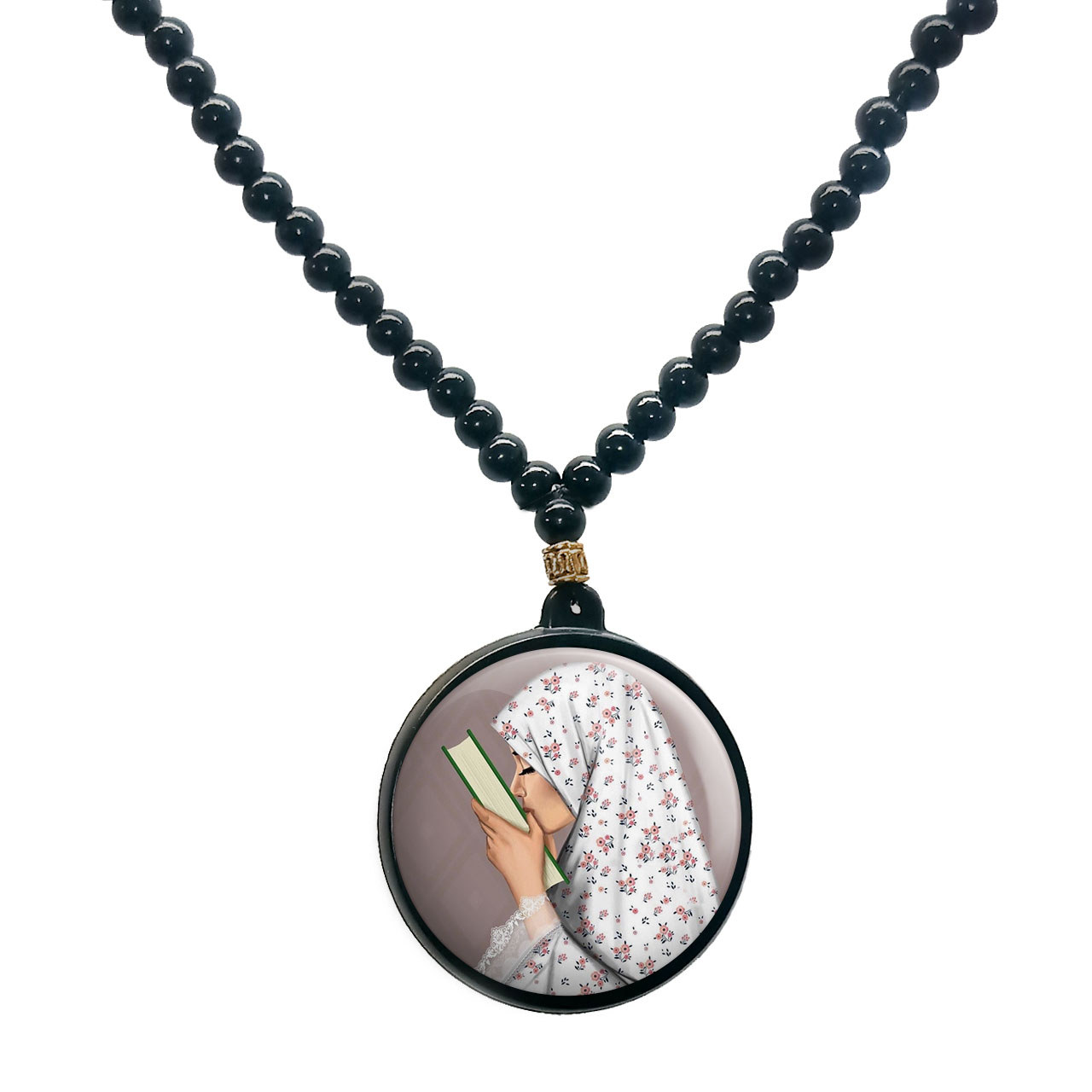 گردنبند پرمانه طرح جشن تکلیف کد pmd.25791 مدل دو طرفه