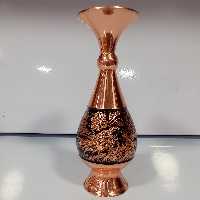 گلدان مسی الماس تراش (ارتفاع 20 )