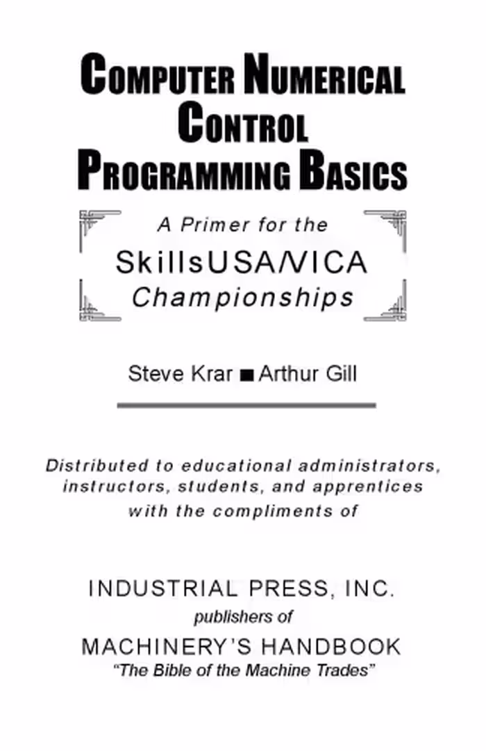 خرید و دانلود نسخه کامل کتاب CNC Programming Basics: A Primer for Skills VICA Championships
