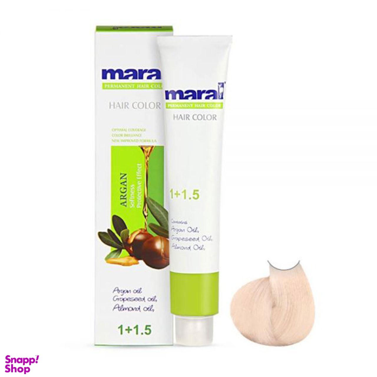 رنگ مو مارال (Maral) شماره 120 حجم 100 میلی لیتر رنگ بلوند پلاتینه خیلی خیلی روشن