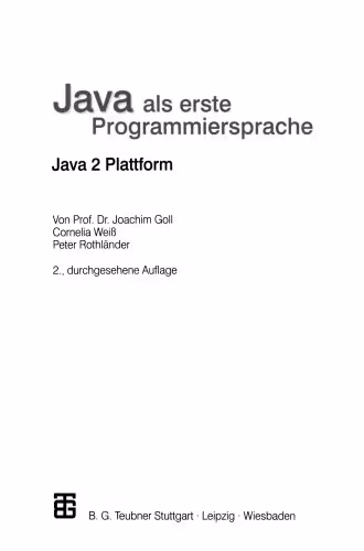 خرید و دانلود نسخه کامل کتاب Java als erste Programmiersprache: Java 2 Plattform