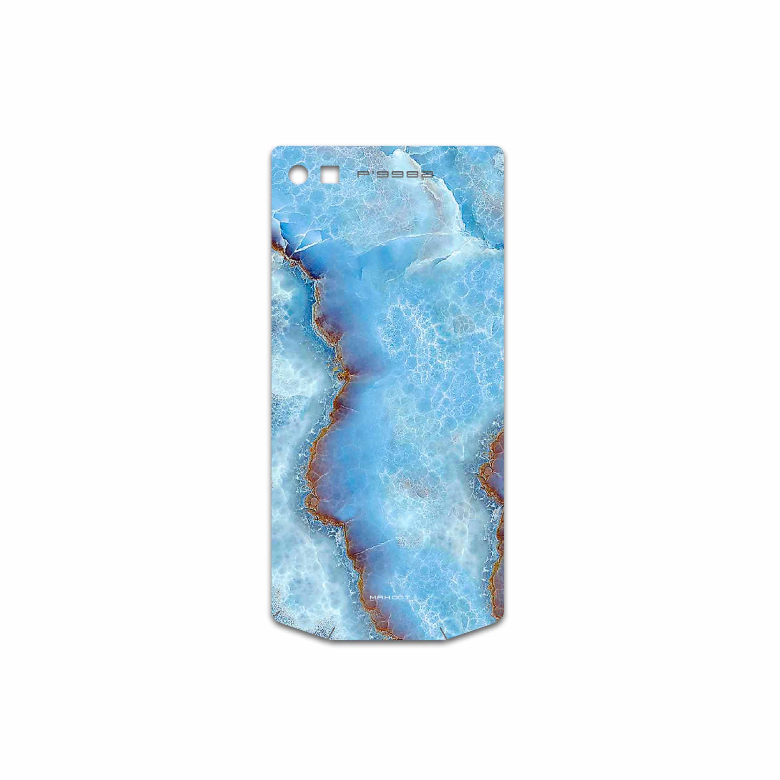 برچسب پوششی ماهوت مدل Blue-Ocean-Marble مناسب برای گوشی موبایل بلک بری P9982
