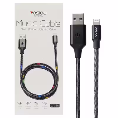 کابل تبدیل USB به لایتنینگ یسیدو مدل CA-T6 طول ۱.۲ متر