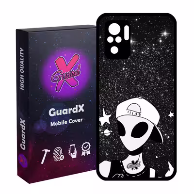کاور گارد ایکس طرح Alien مدل Glass10307 مناسب برای گوشی موبایل شیائومی Redmi Note 10 4G / Note 10S
