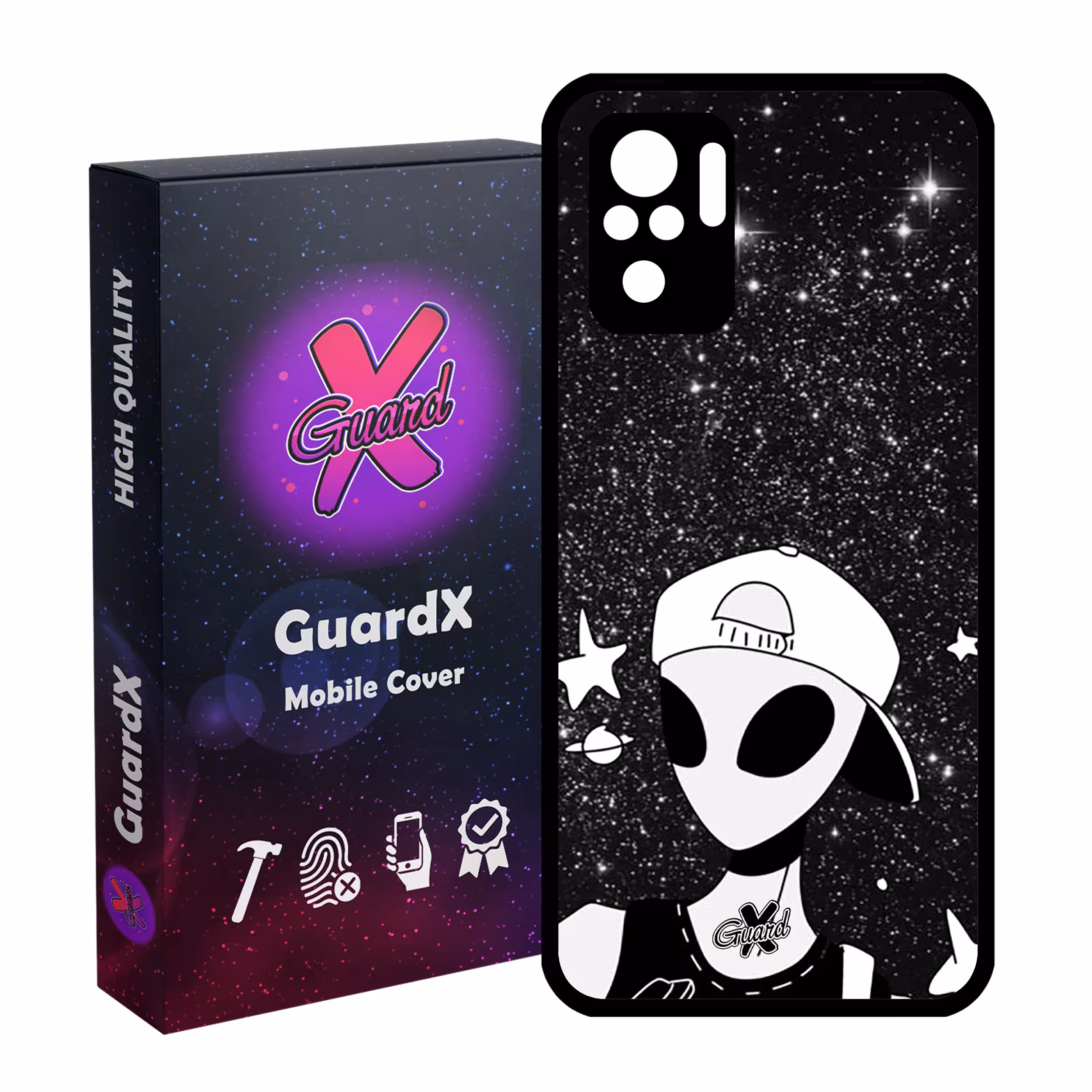 کاور گارد ایکس طرح Alien مدل Glass10307 مناسب برای گوشی موبایل شیائومی Redmi Note 10 4G / Note 10S