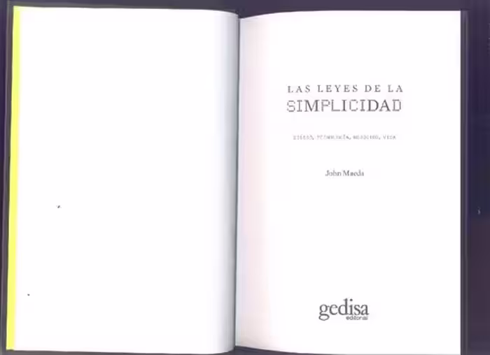 خرید و دانلود نسخه کامل کتاب Las leyes de la simplicidad. Diseño, tecnología, negocios, vida