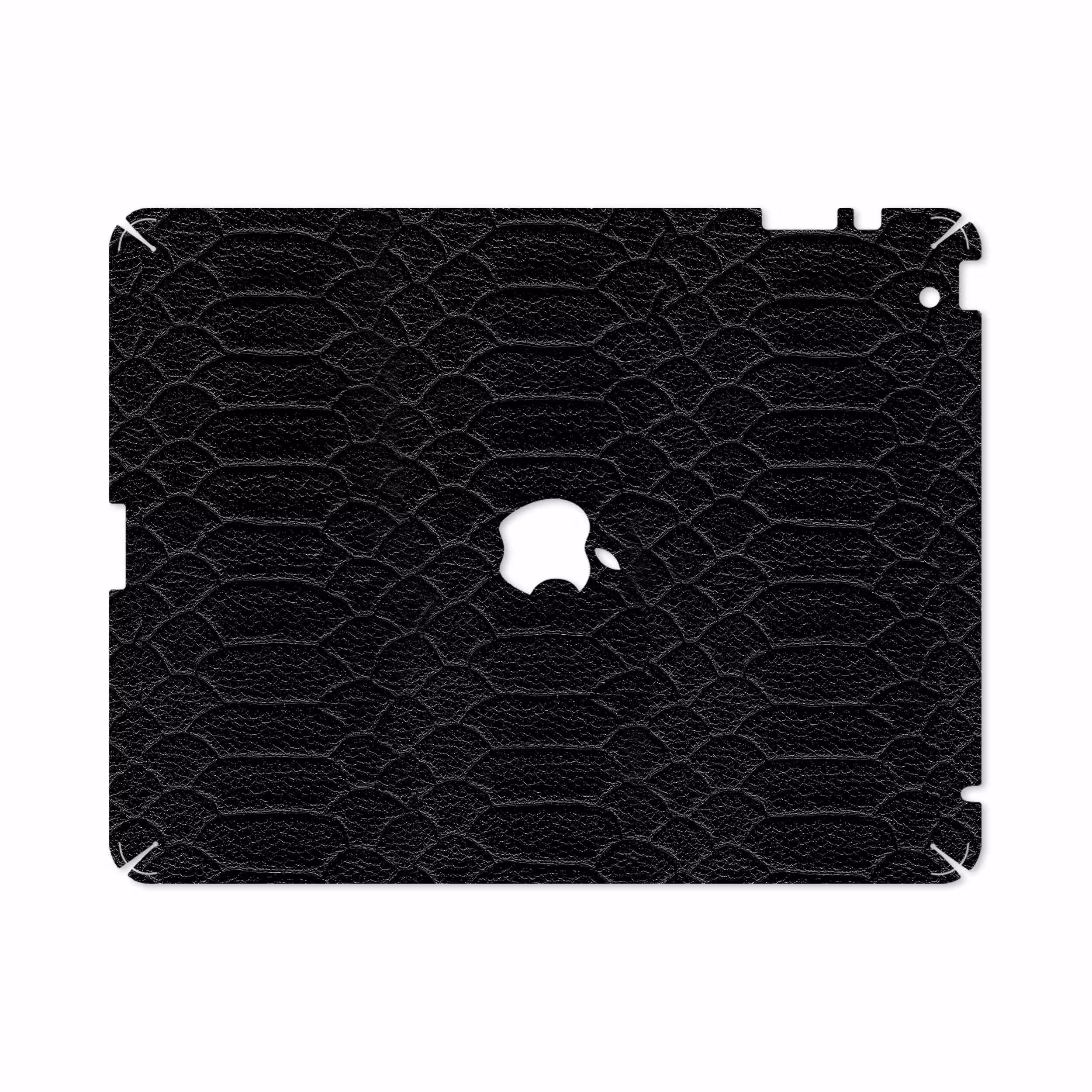 برچسب پوششی ماهوت مدل Black-Snake-Leather مناسب برای تبلت اپل iPad 2 2011 A1397