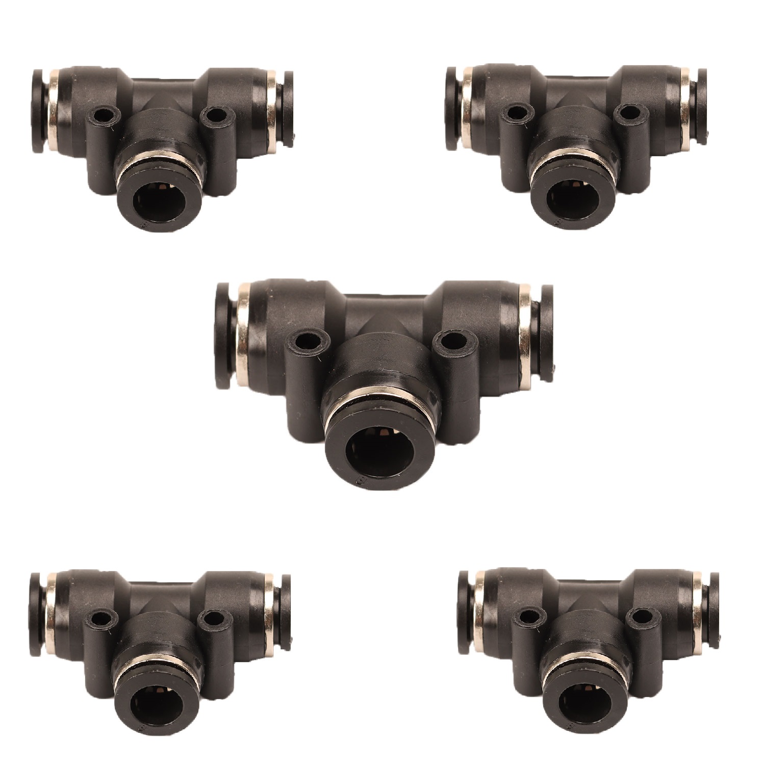 اتصال سه راهی پنوماتیک مدل T کد PT8-8-8 بسته 5 عددی