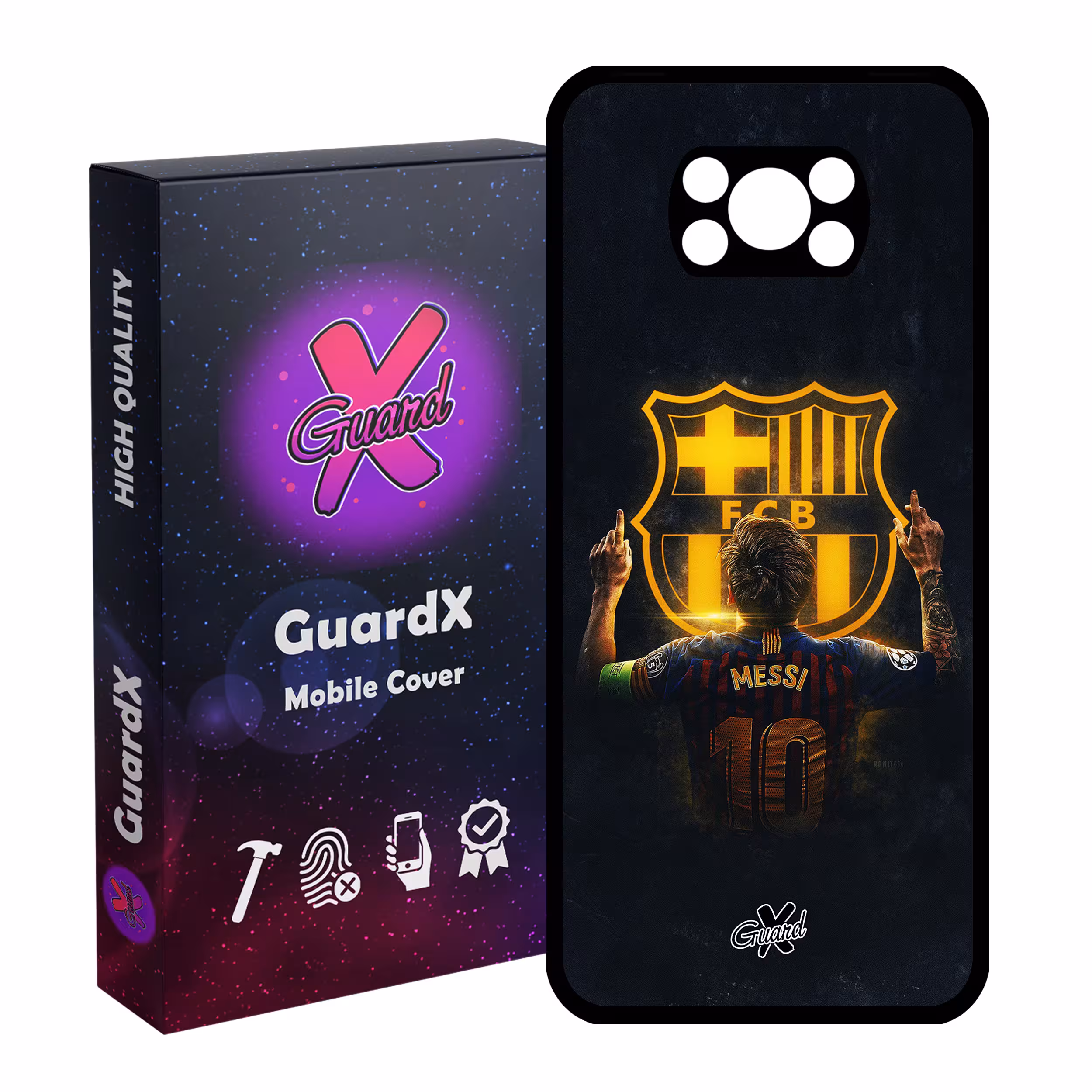 کاور گارد ایکس طرح Messi مدل Glass10196 مناسب برای گوشی موبایل شیائومی Poco X3 / Poco X3 NFC