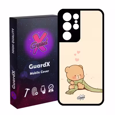 کاور گارد ایکس طرح خرس 1 مدل Glass10488 مناسب برای گوشی موبایل سامسونگ Galaxy S21 Ultra