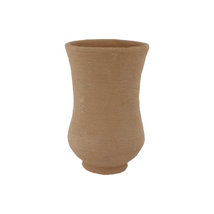  لیوان سفالی خام مدل کمر باریک مجموعه 6 عددی