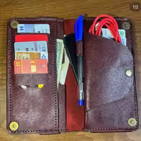 کیف پول کیهان چرم طبیعی و دست دوز  جا دار