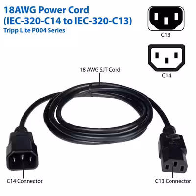 کابل برق بک تو بک تی سی تراست مدل TC-MPCB18 C13-C14 طول 1.8 متر