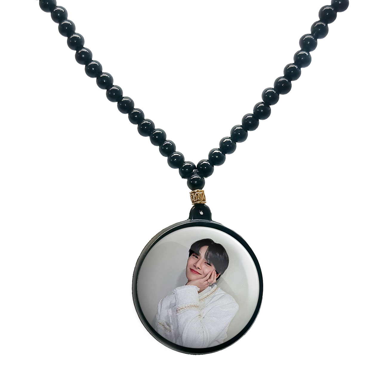 گردنبند پرمانه طرح straykids کد pmd.12290 مدل دو طرفه