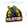 برچسب بدنه موتور سیکلت طرح NINJA FROG کد 145