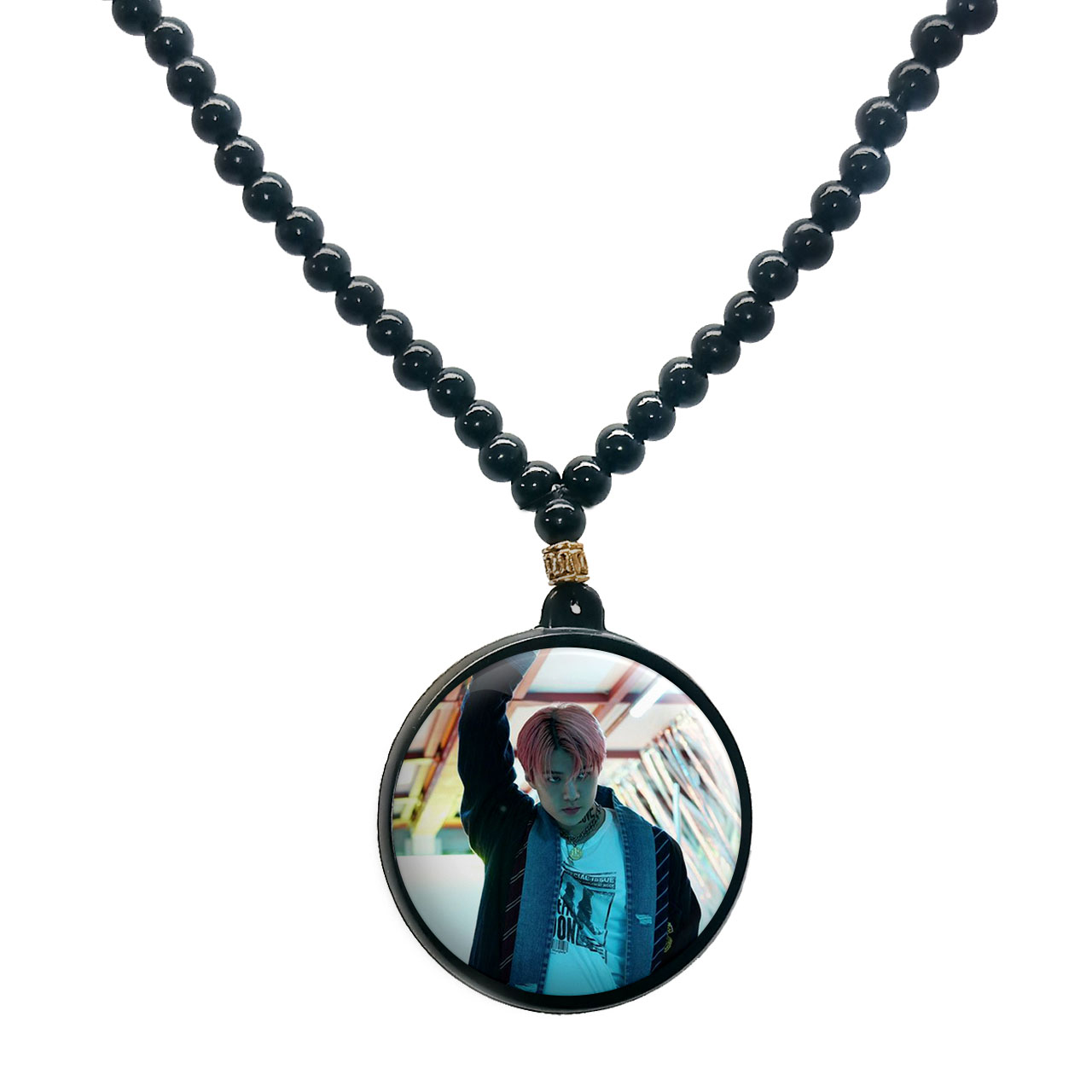 گردنبند پرمانه طرح exo کد pmd.13977 مدل دو طرفه