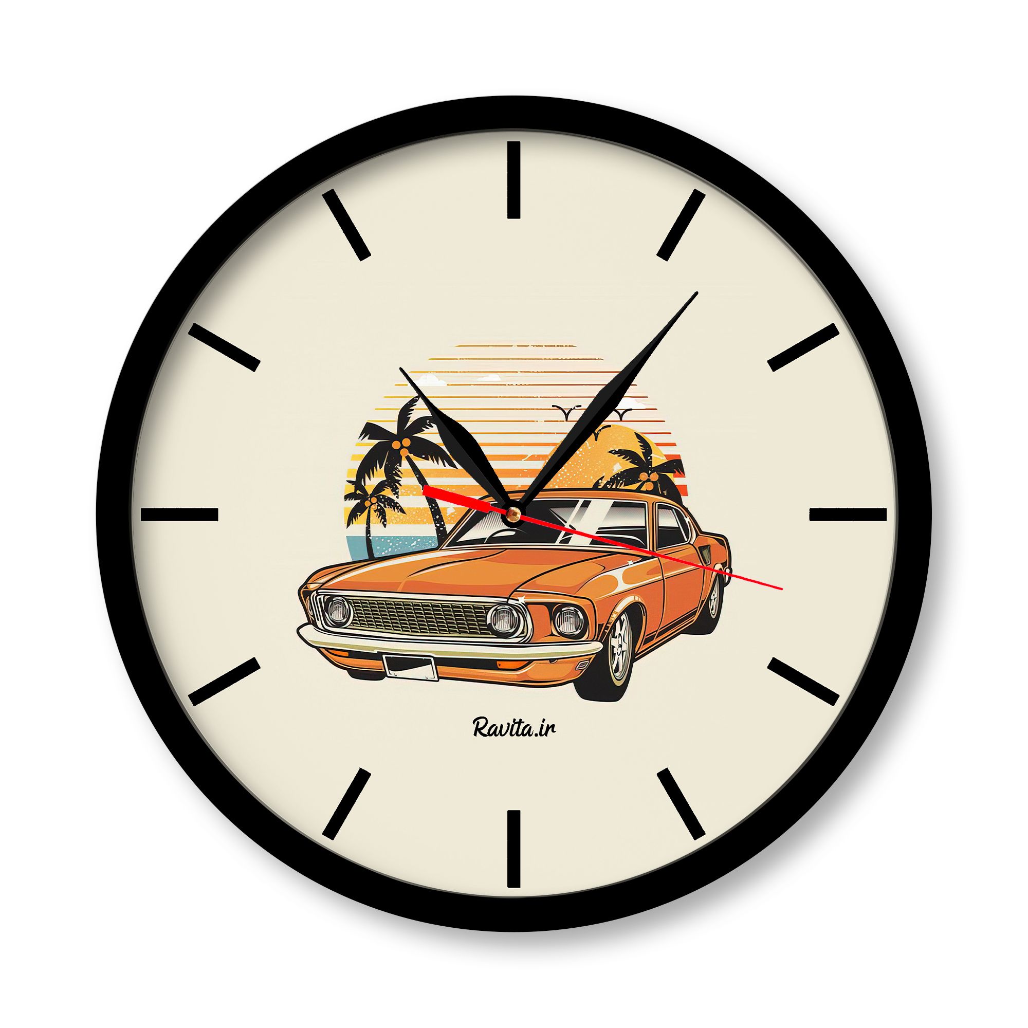 ساعت‌های دیواری راویتا طرح ماشین 3093