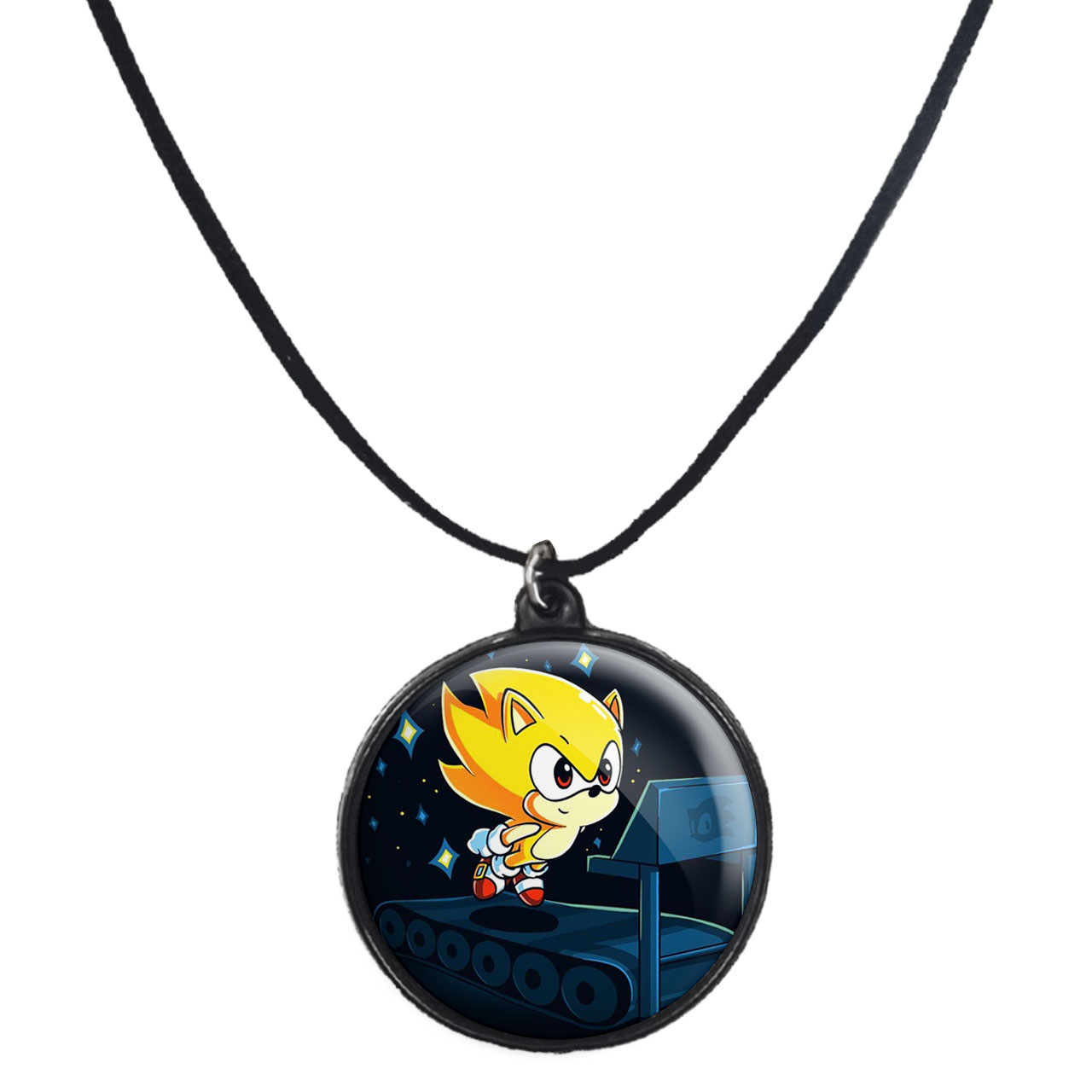 گردنبند پرمانه طرح سونیک کد pmb.14998 مدل دو طرفه