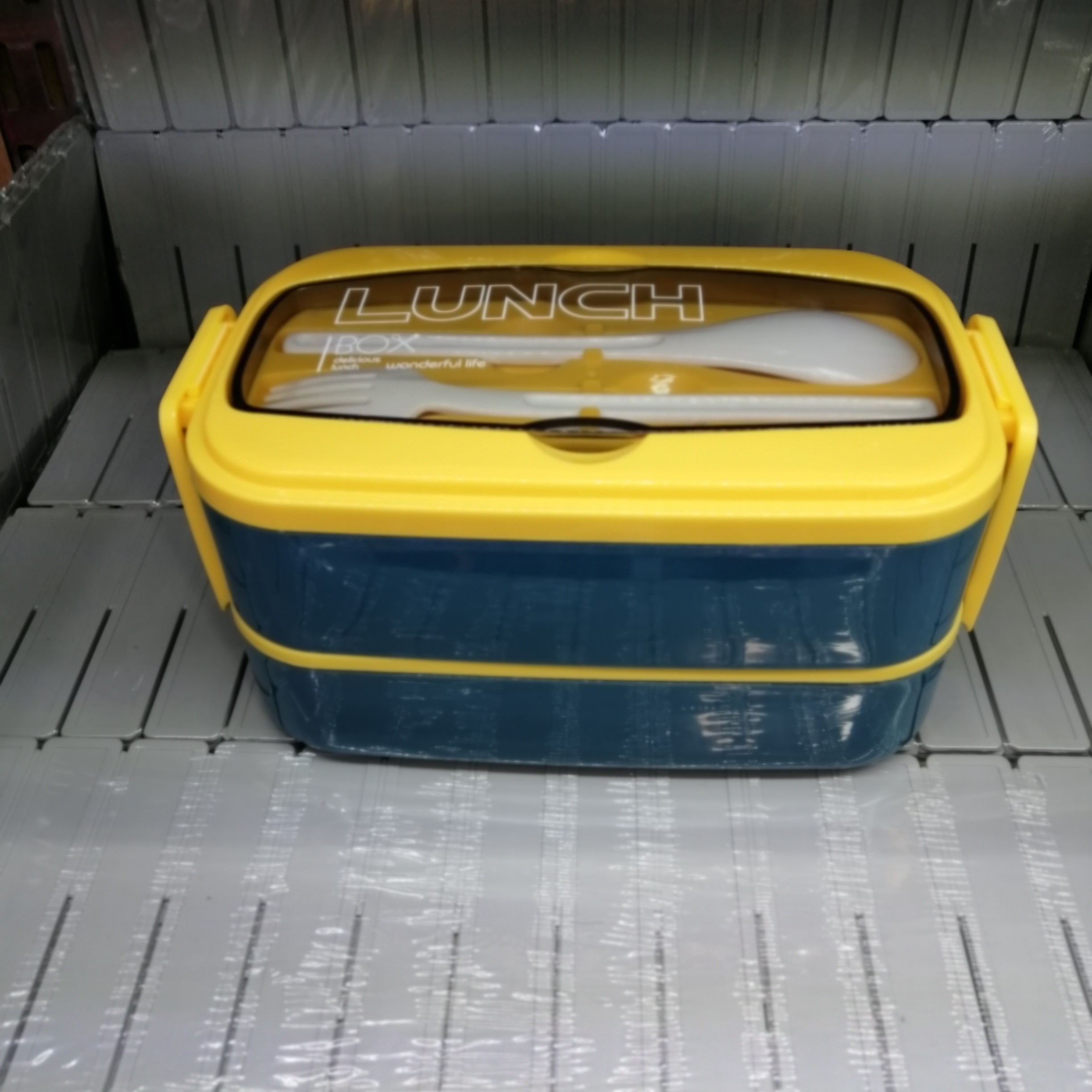 ظرف غذا لانچ باکس دوطبقه داخل استیل 680 میل lunch box 