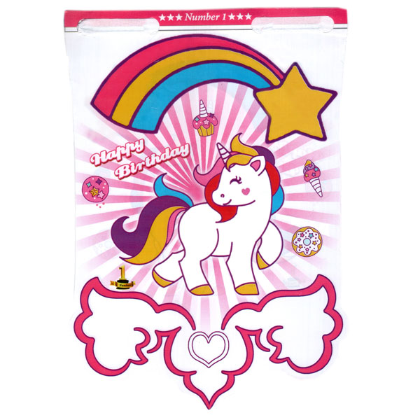  ریسه تزیینی مدل اسب تک شاخ یونیکورن بسته 12 عددی 