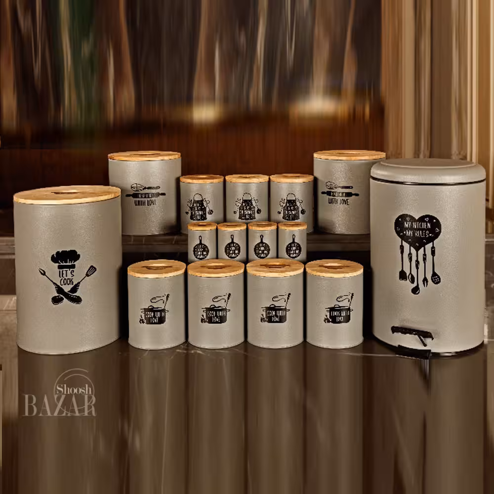 سرویس آشپزخانه بی وی کی درب چوبی طرح chef کد 853215