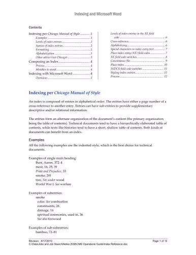 خرید و دانلود نسخه کامل کتاب Indexing and Microsoft Word