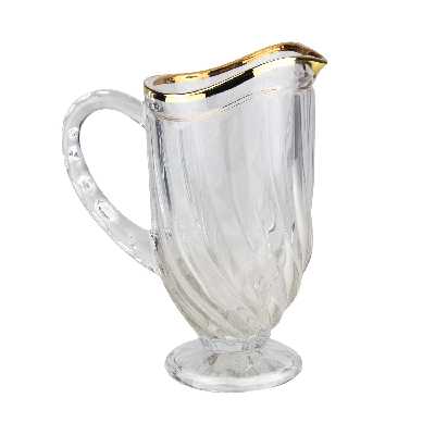 سرویس پارچ و لیوان 7 پارچه مجستی مدل تولیپ لب طلا