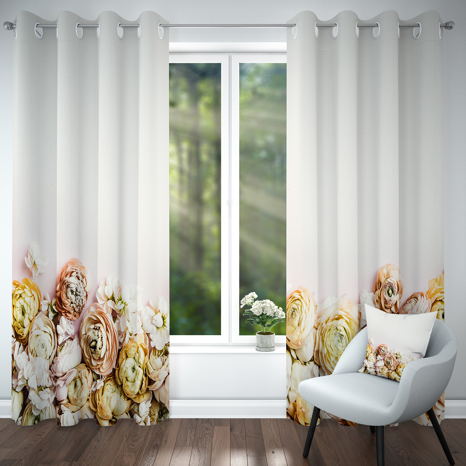 پرده مدل هازان کد 4257 سایز 140x280 سانتی متر