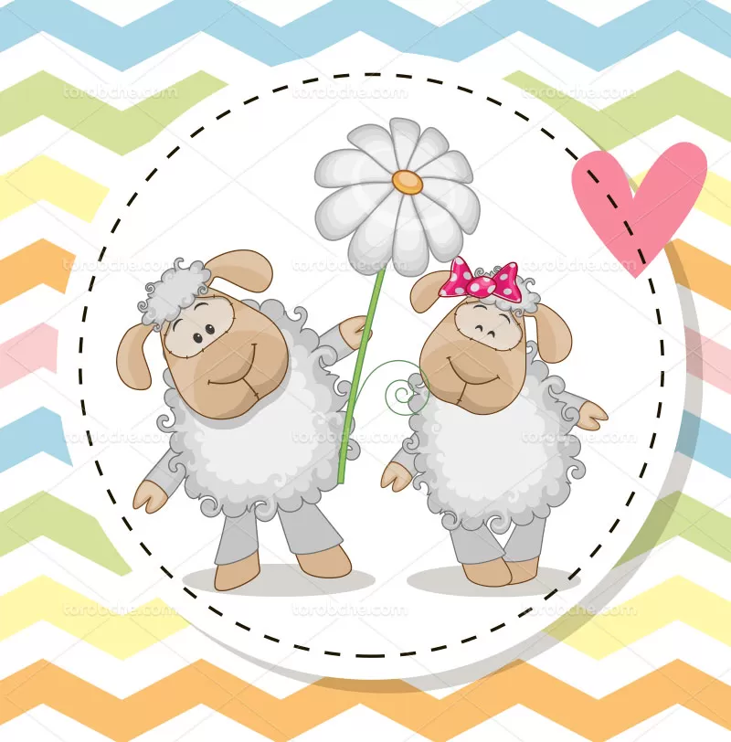 وکتور کاراکتر گوسفند با کیفیت | گرافیک با طعم تربچه