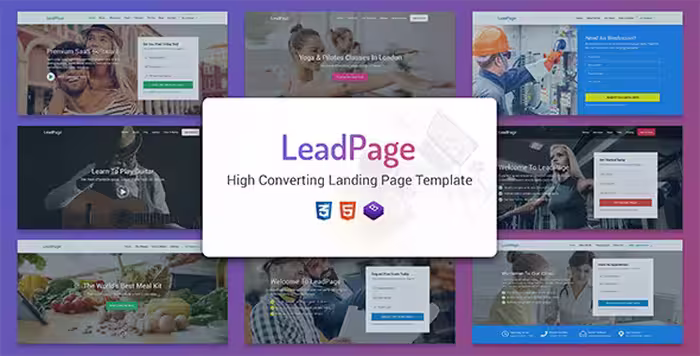 دانلود قالب HTML چندمنظوره LeadPage