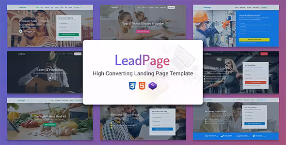دانلود قالب HTML چندمنظوره LeadPage