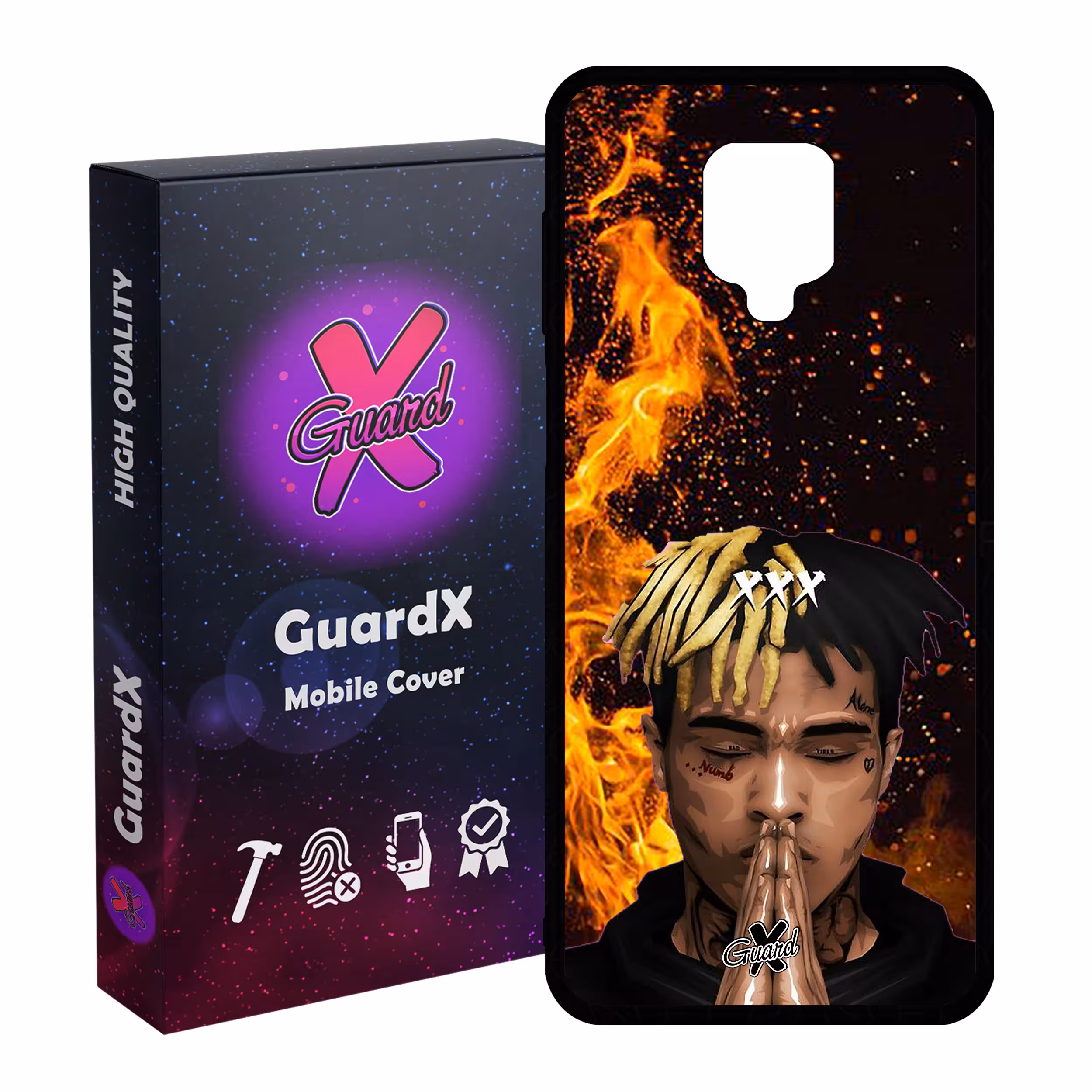 کاور گارد ایکس طرح Tentaction مدل Glass10366 مناسب برای گوشی موبایل شیائومی Redmi Note 9S / Note 9 Pro / Note 9 Pro Max